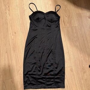 Sexy Satin Black Dress